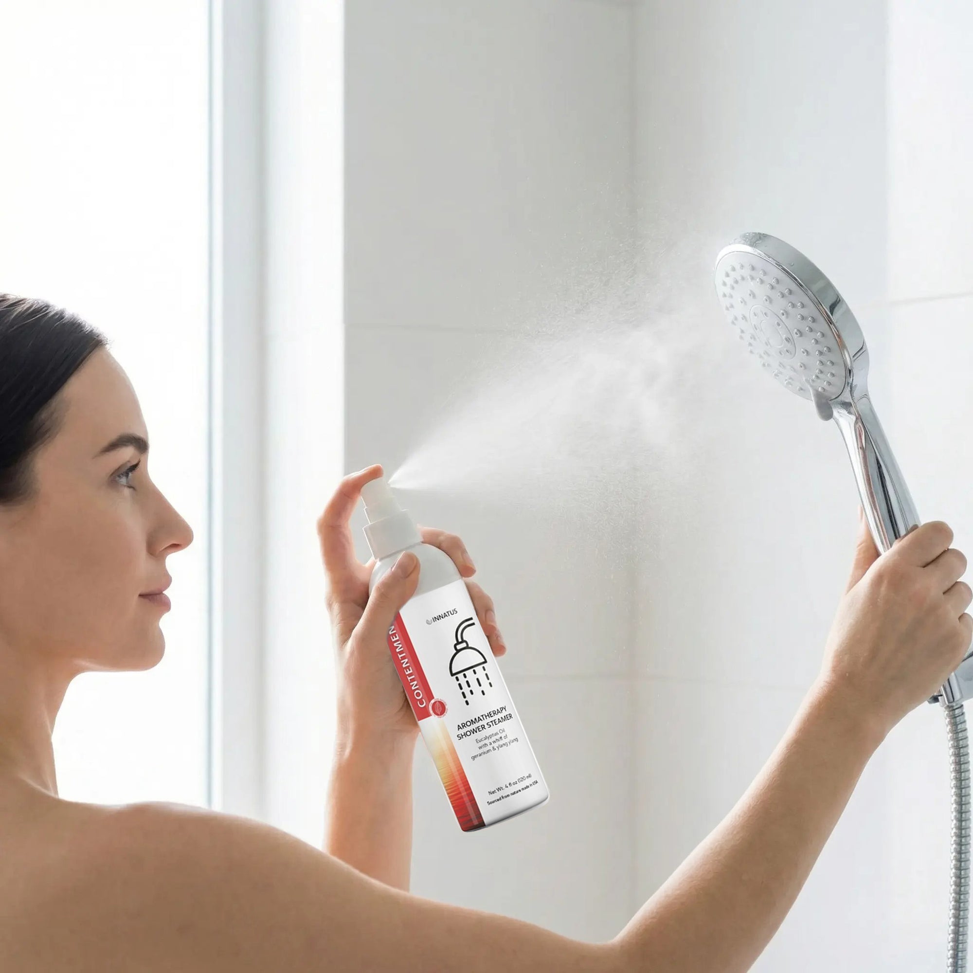 Contentment shower spray eucalyptus oil with a whiff of Geranium