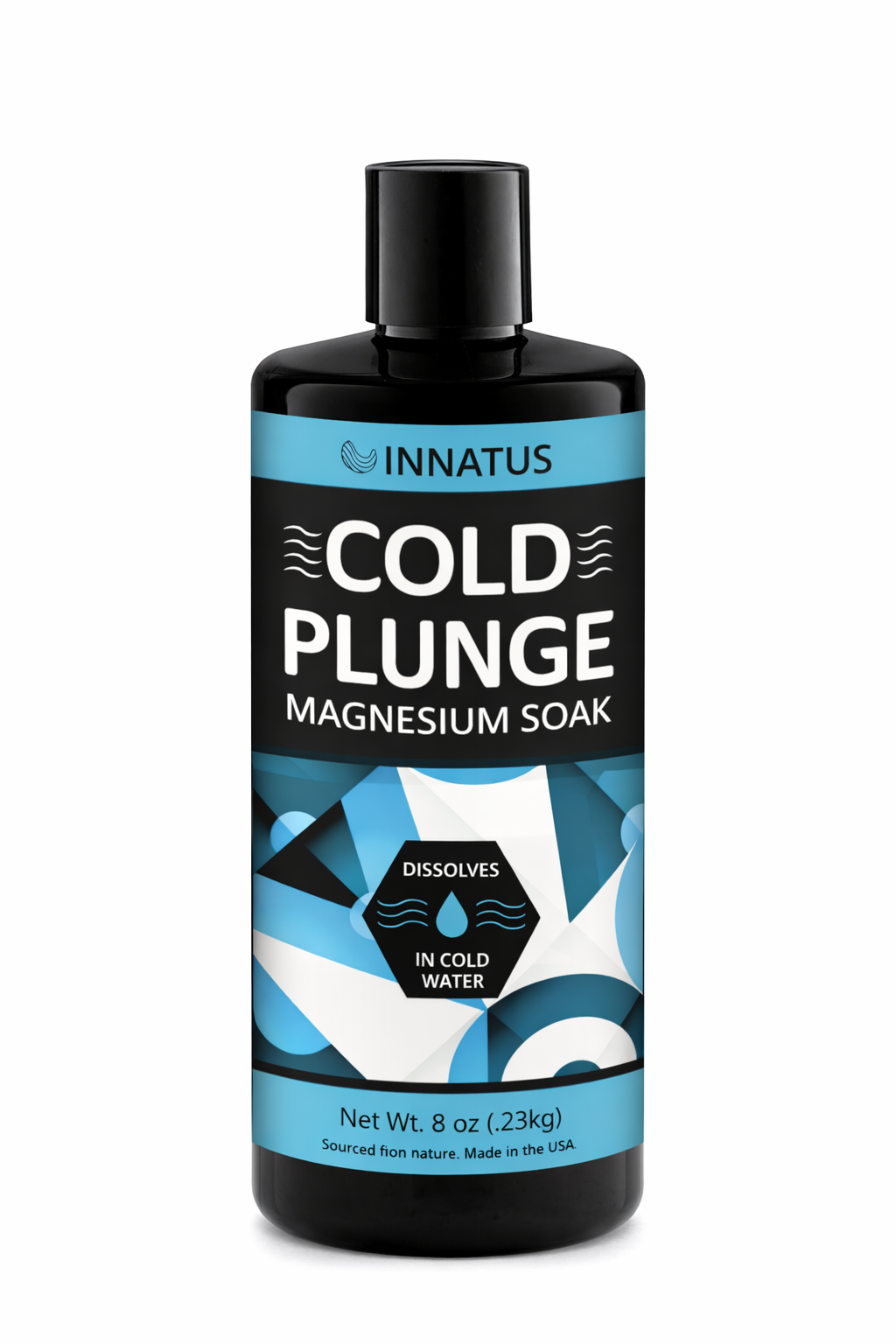 Bottle of Innatus Cold Plunge Magnesium Soak on a white background