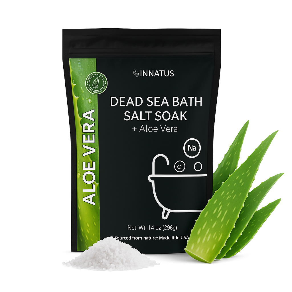 Dead Sea Bath Salt Matcha soak with 21 minerals 4oz