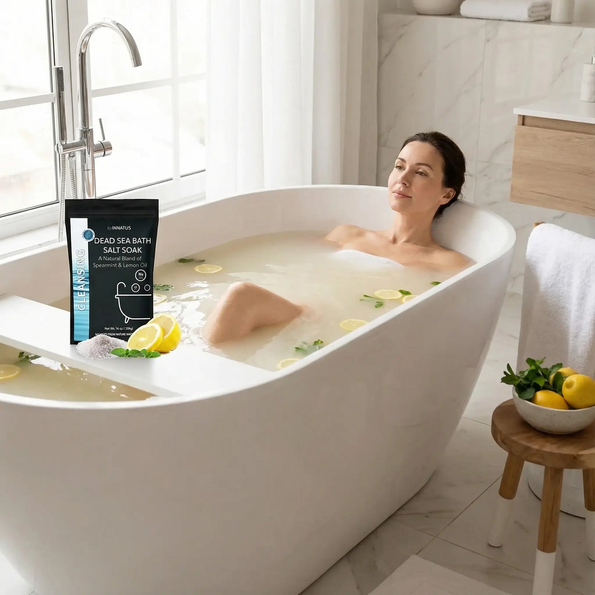 Dead sea cleansing bath salt soak with 21 minerals
