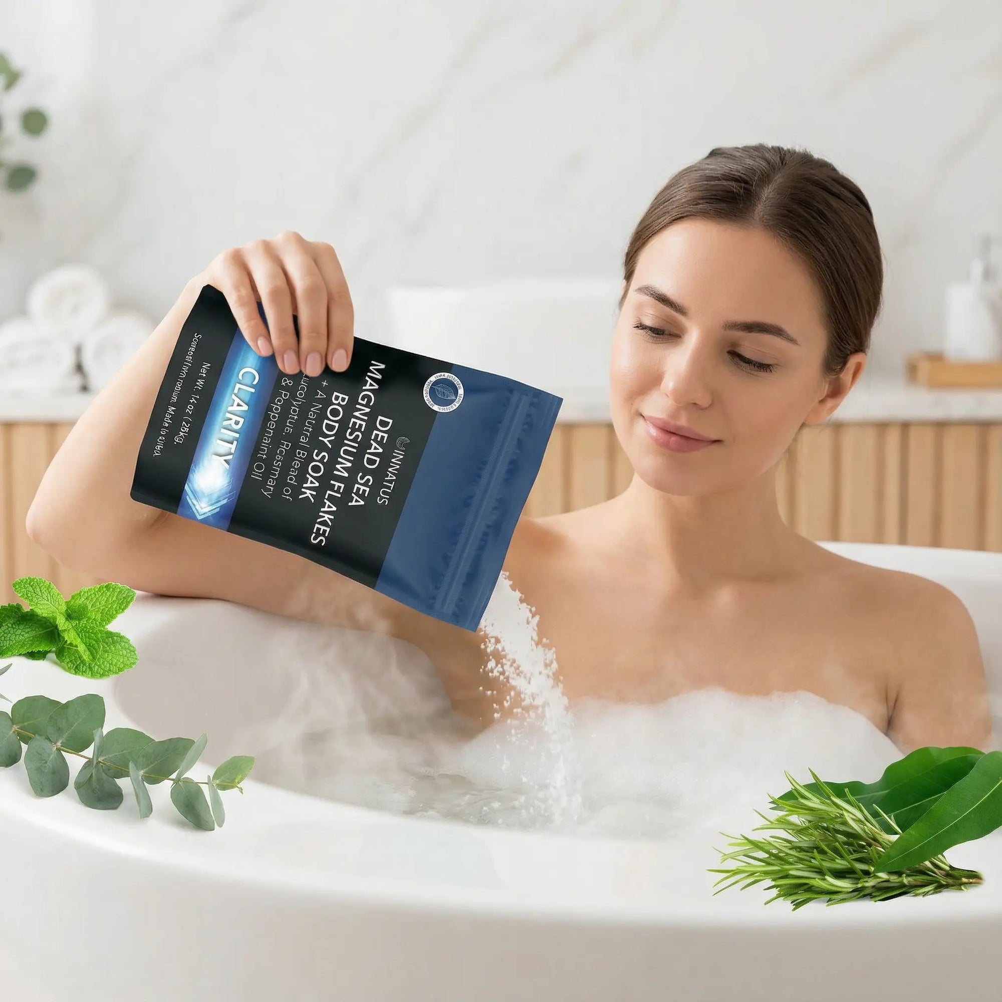 Pure Dead sea magnesium flakes clarity  soak 4 oz