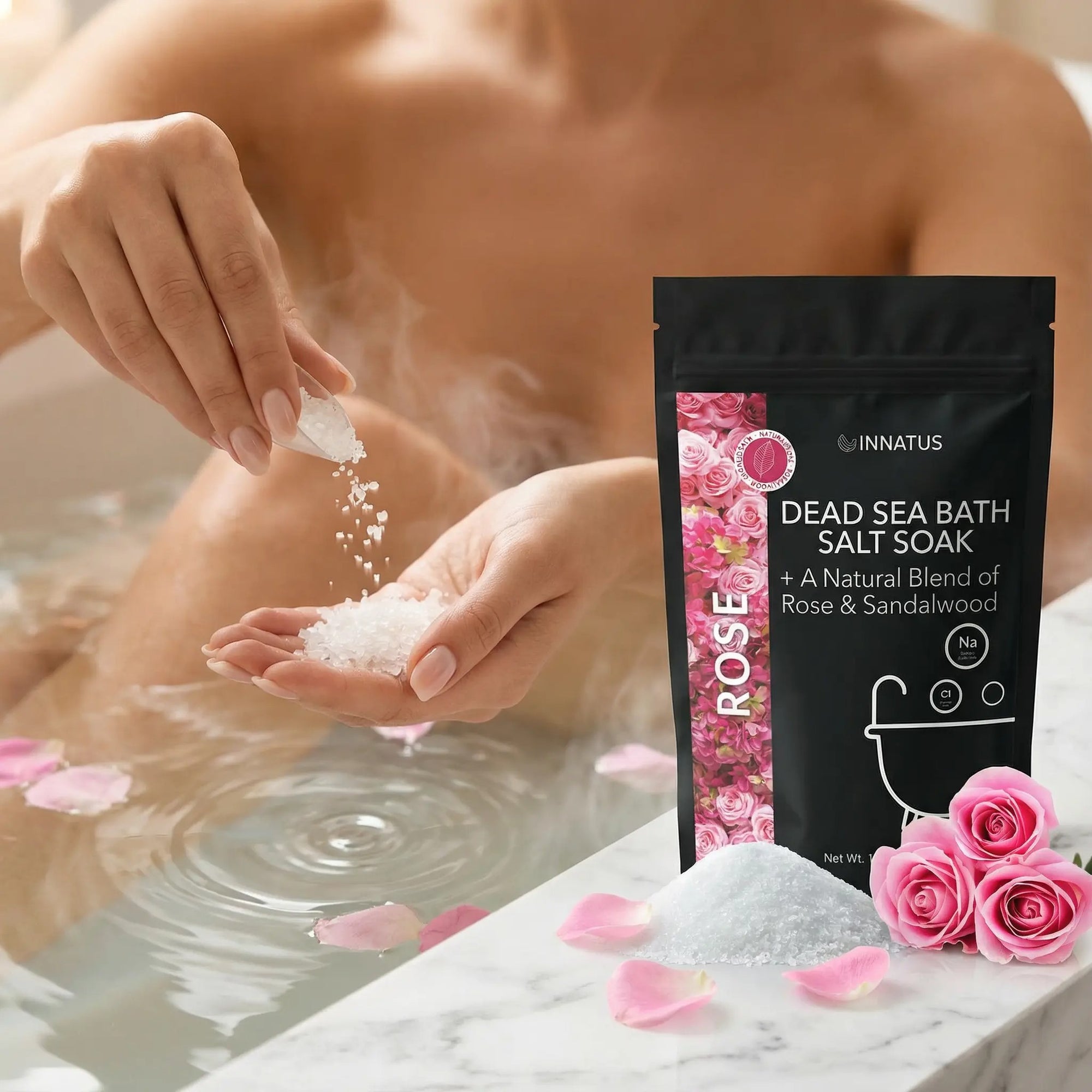 Dead sea rose bath salt soak with 21 minerals