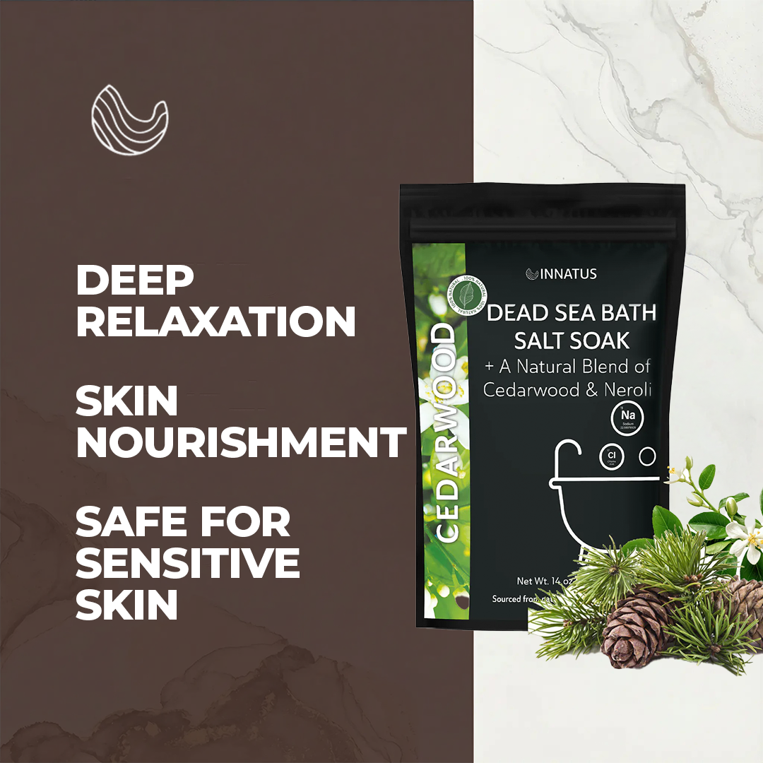 Dead sea cedarwood bath salt soak with 21 minerals