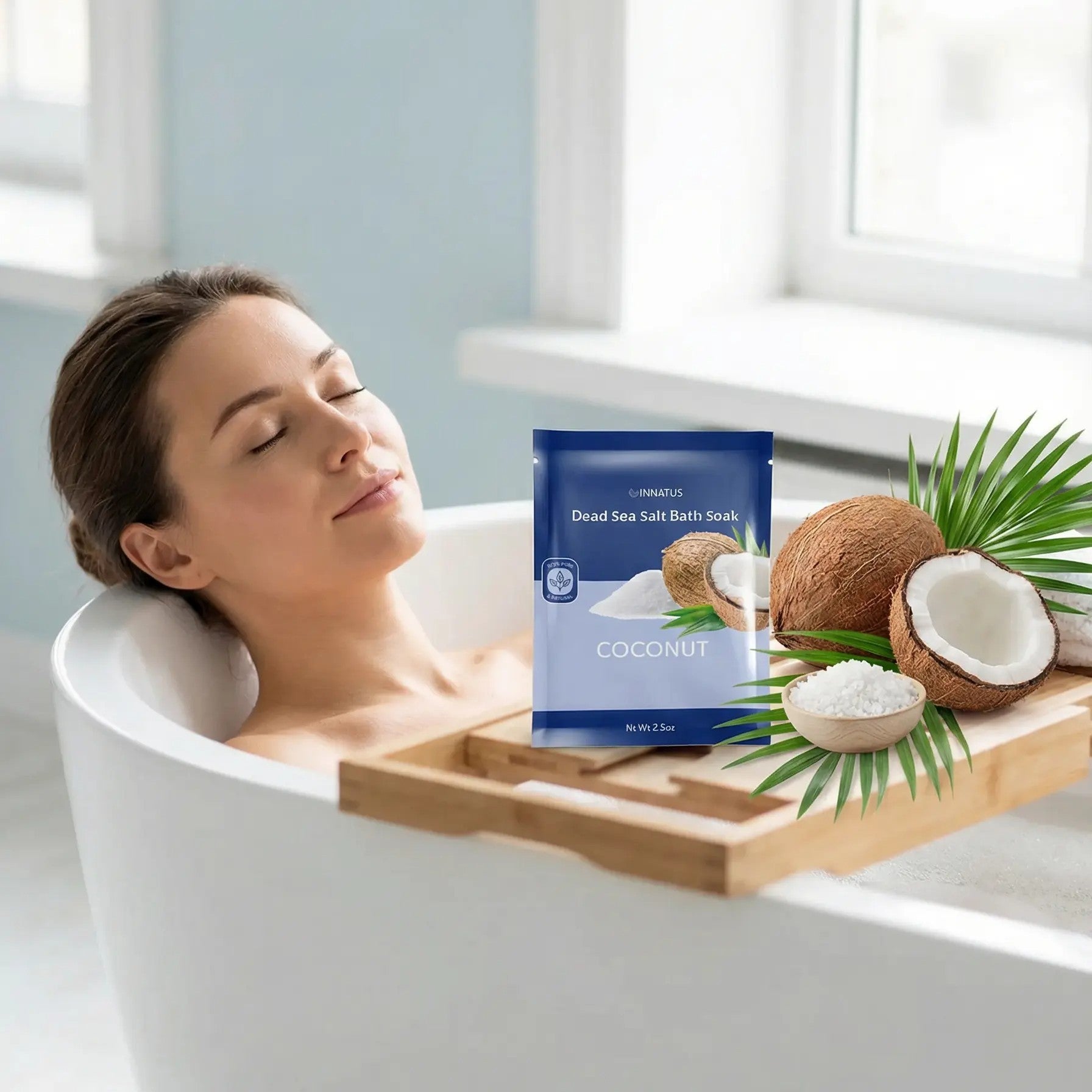 Dead sea Coconut bath salt soak with 21 minerals concentrate