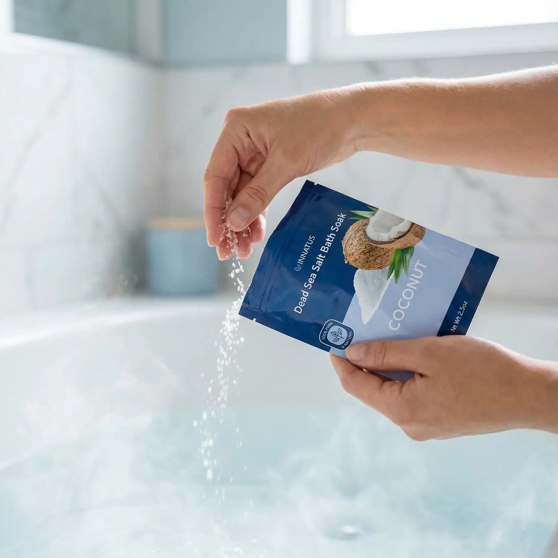 Dead sea Coconut bath salt soak with 21 minerals concentrate