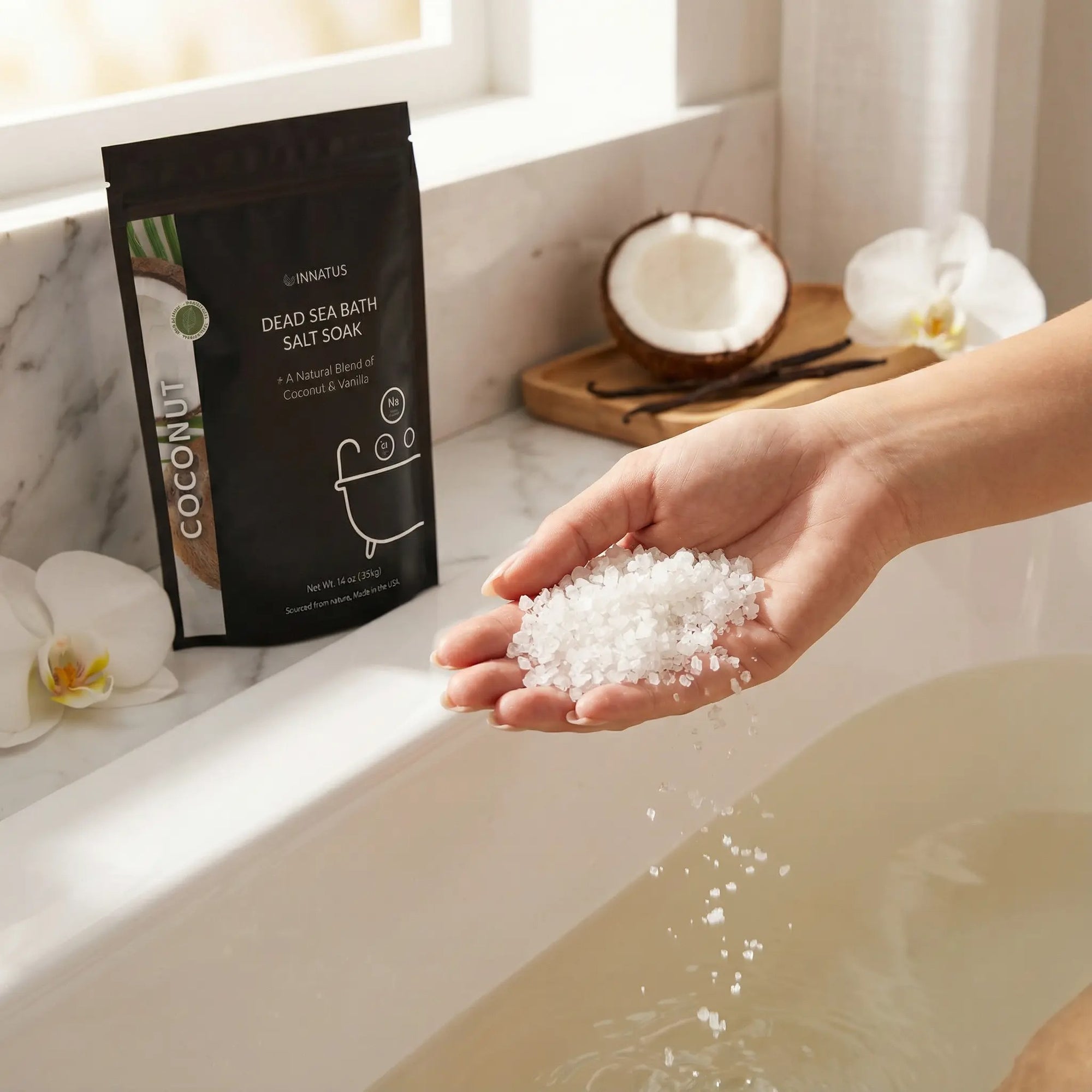 Dead sea Coconut bath salt soak with 21 minerals