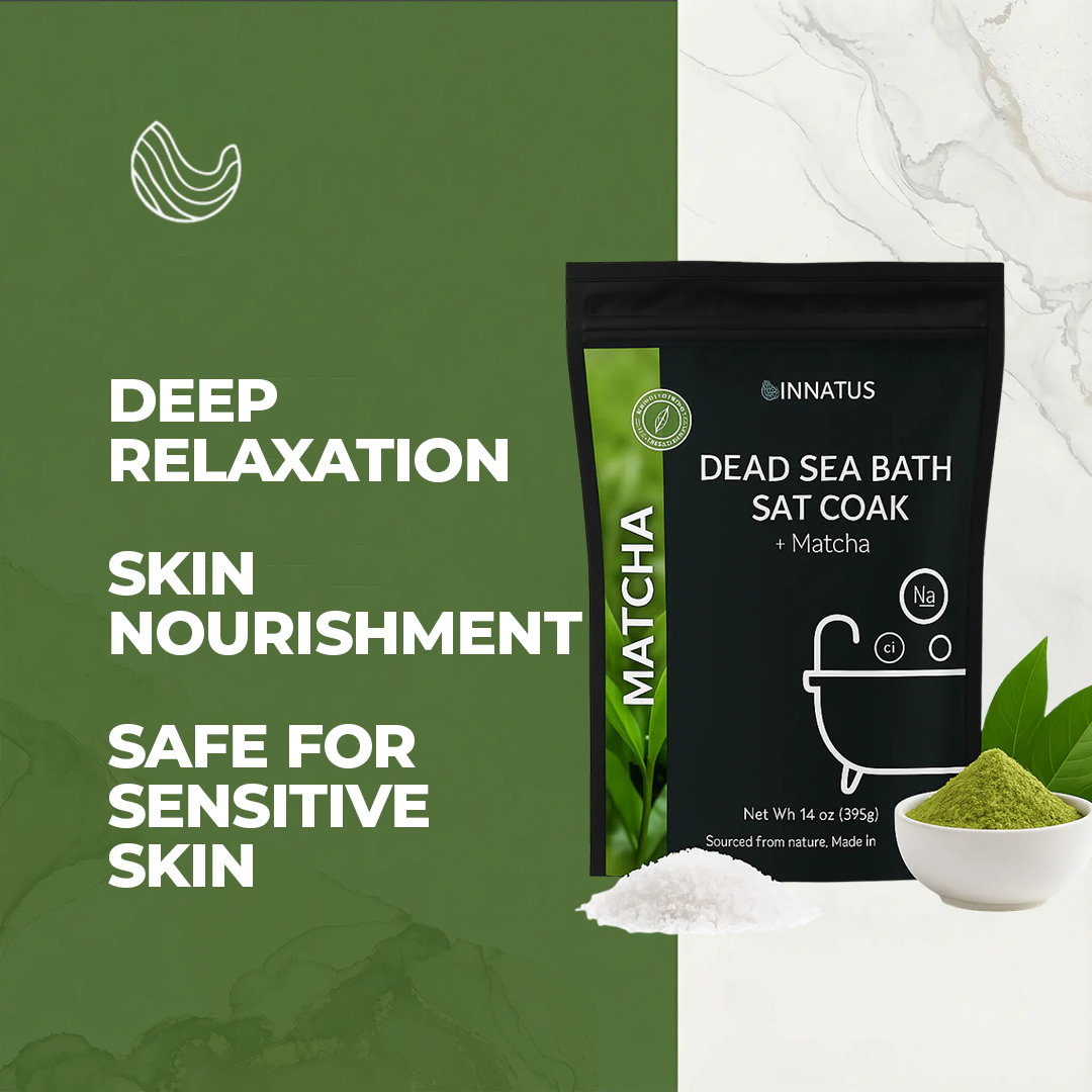 Dead Sea Bath Salt Matcha soak with 21 minerals