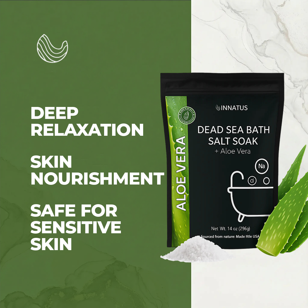 Dead Sea Bath Salt Aloe Vera soak with 21 minerals 4oz