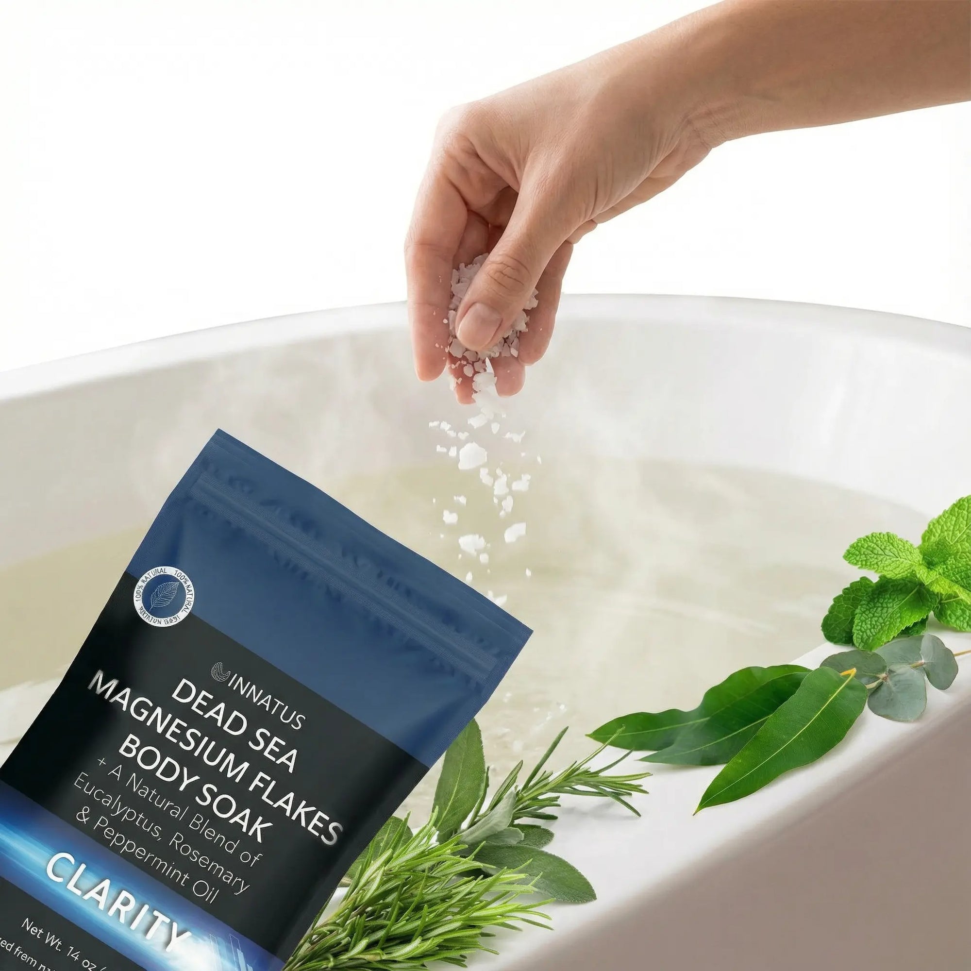 Pure Dead sea magnesium flakes clarity  soak
