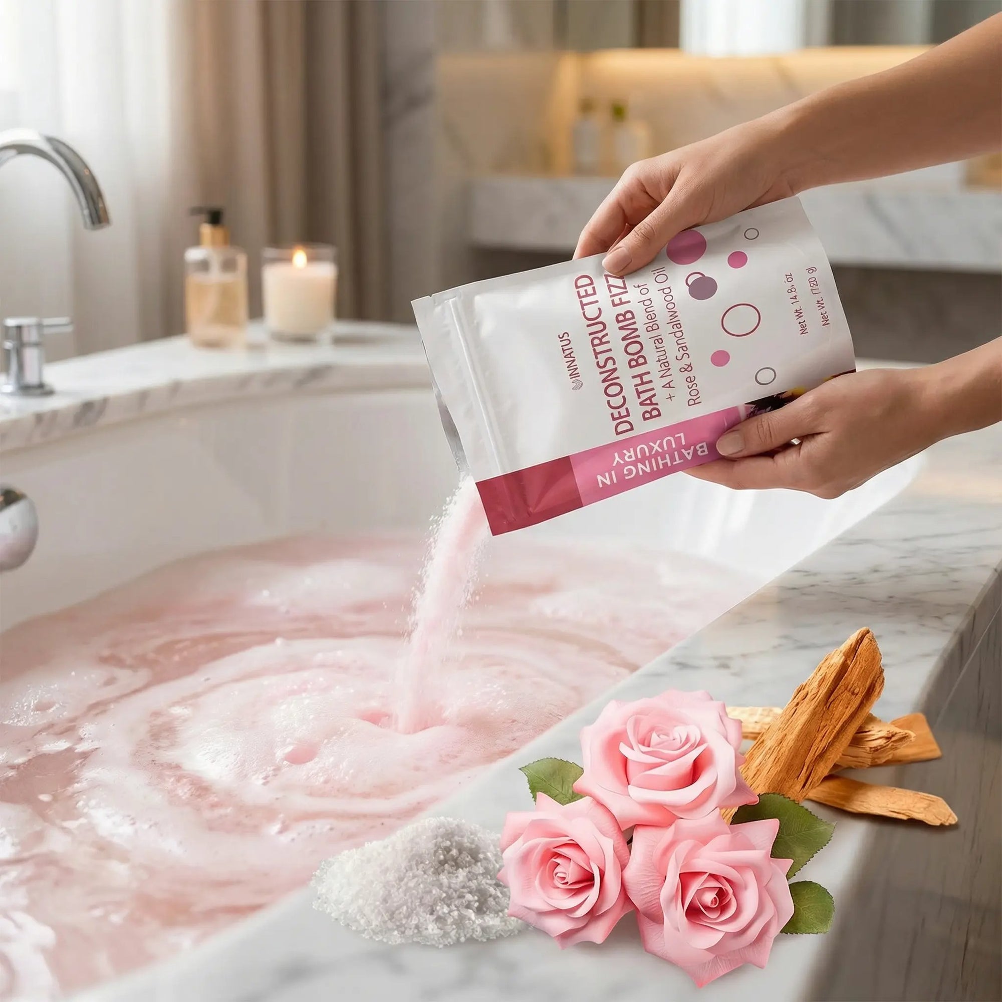 Sea Salt Fizzy deconstructed Bathing in Luxury Bath Bomb