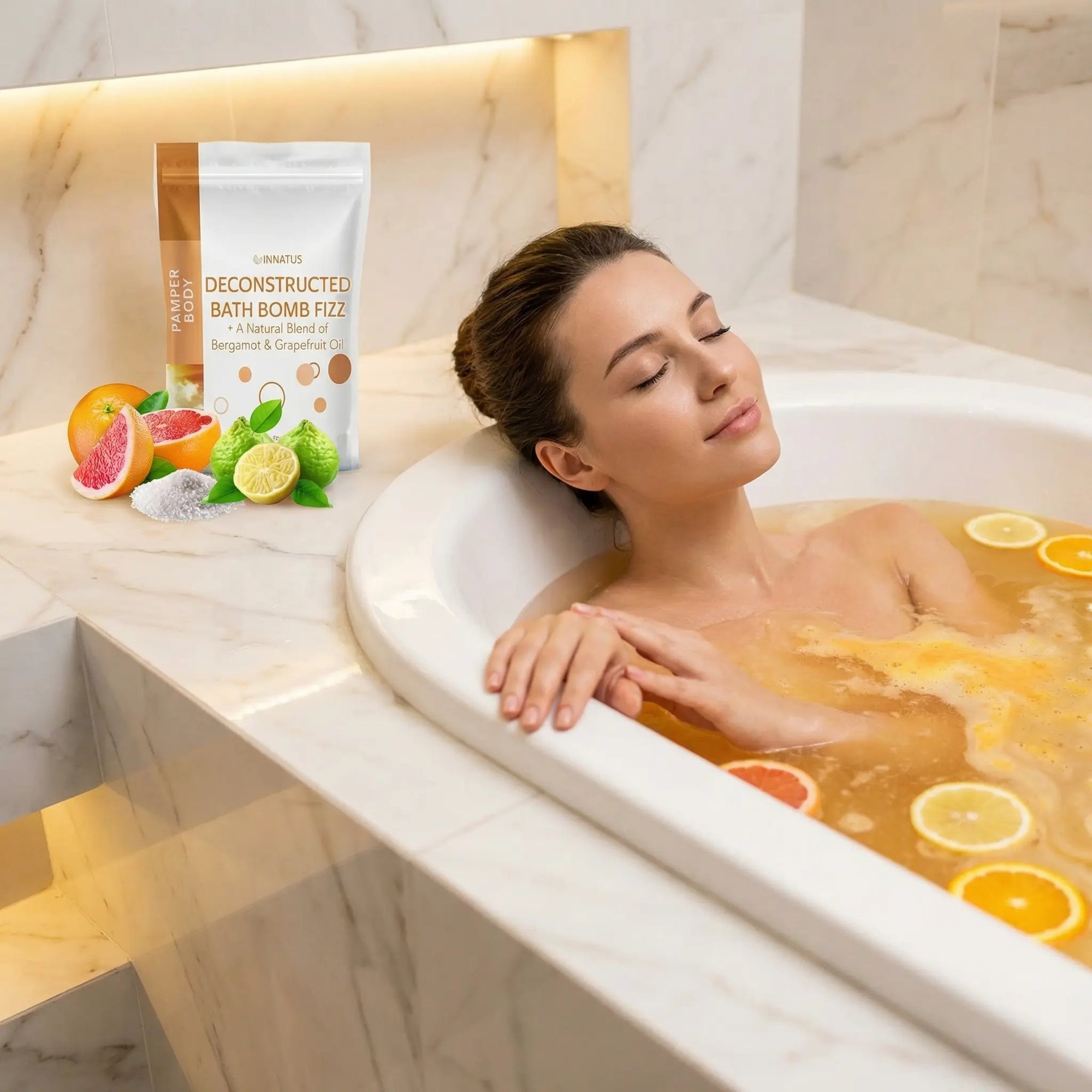 Sea Salt Fizzy deconstructed Pamperd body Bath Bomb