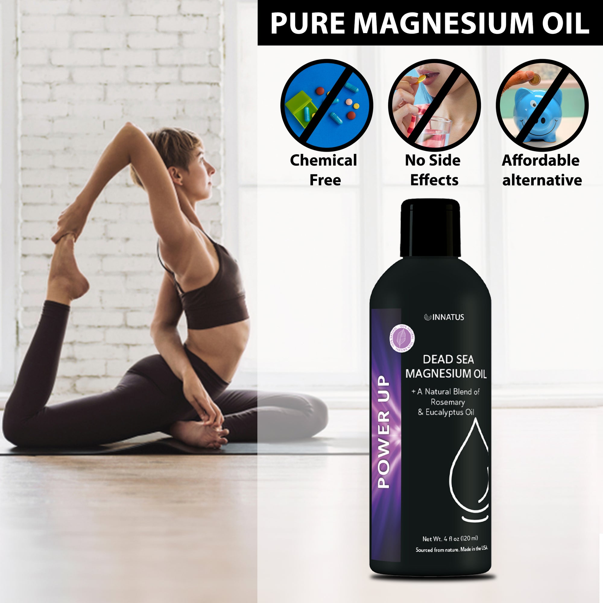 Natural dead sea magnesium Power Up oil