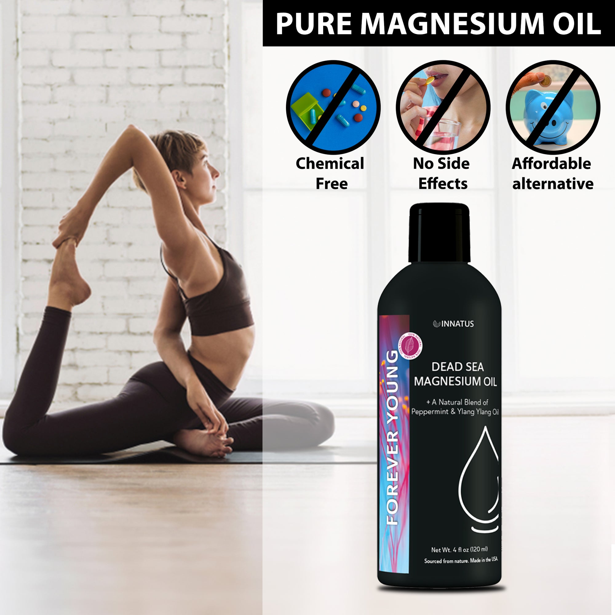 Natural dead sea magnesium Forever Young oil