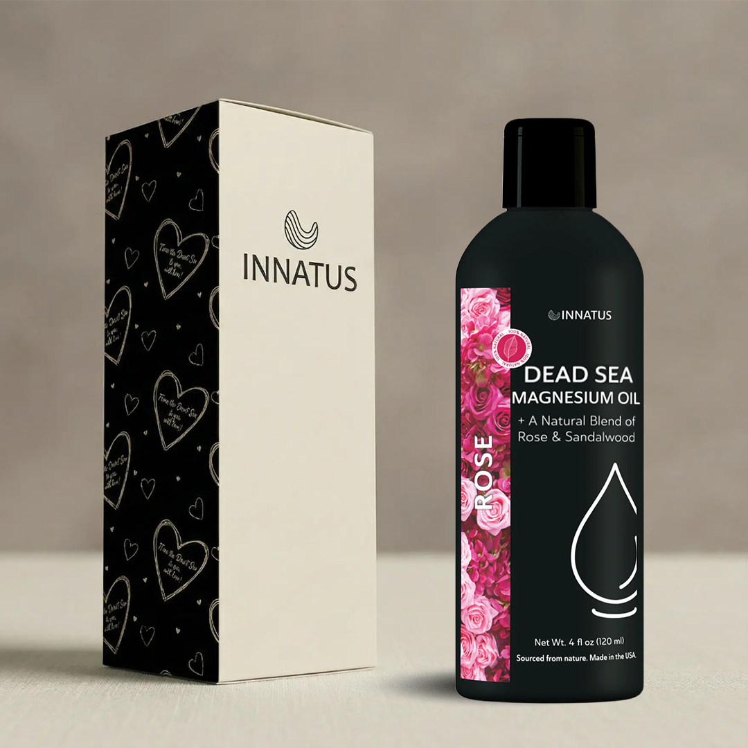 Natural dead sea magnesium rose oil
