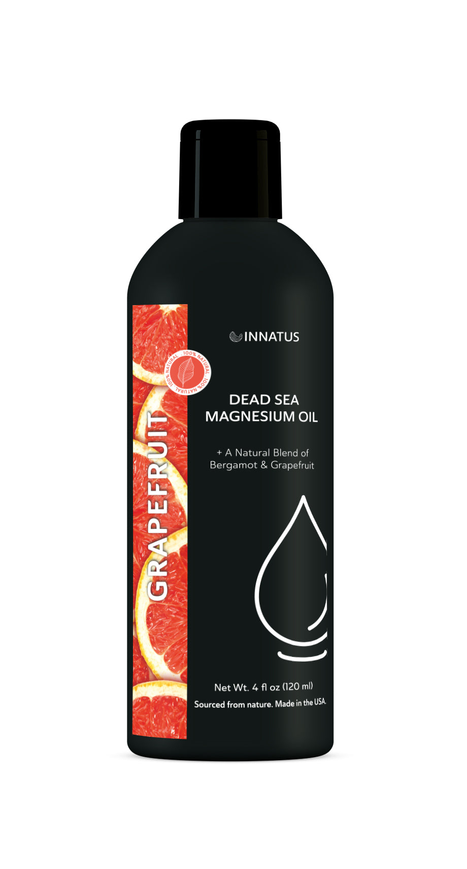 Natural dead sea magnesium bergamot and grapefruit oil