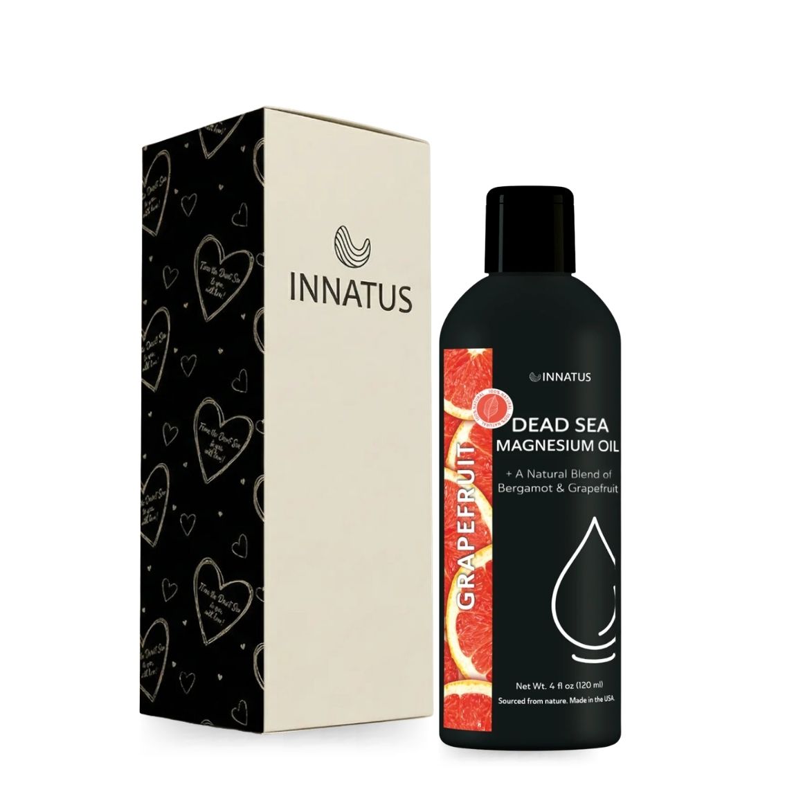 Natural dead sea magnesium bergamot and grapefruit oil