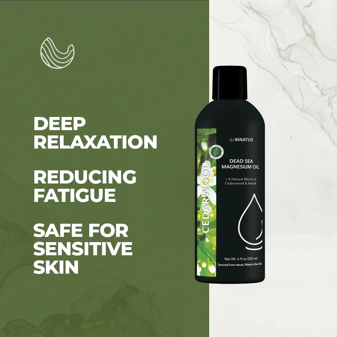 Natural dead sea magnesium cedarwood and neroli oil