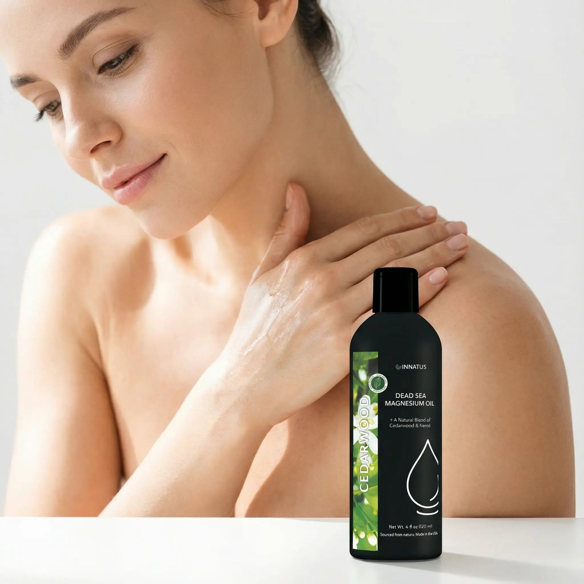 Natural dead sea magnesium cedarwood and neroli oil