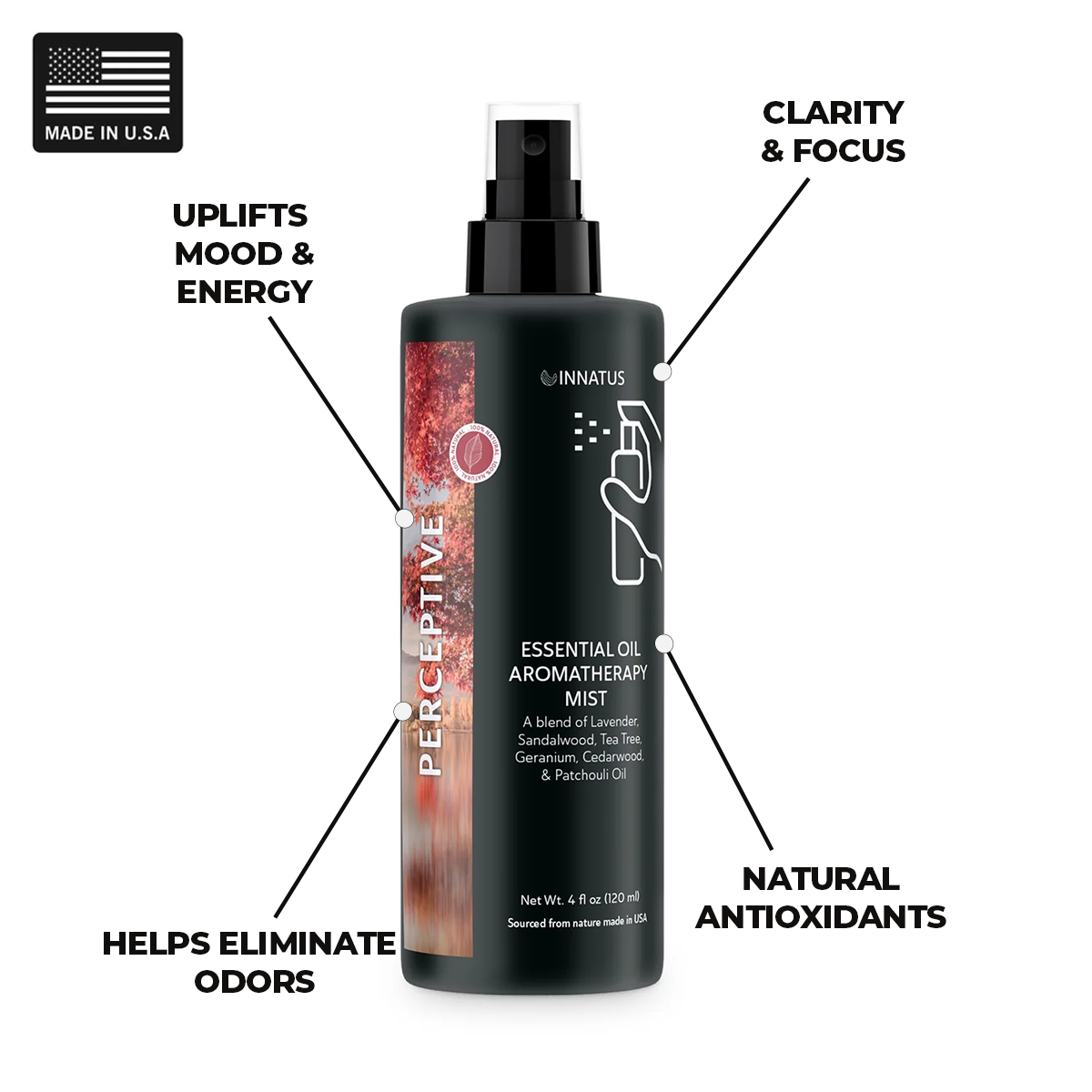 Essential oil aromatherapy Perceptive mist