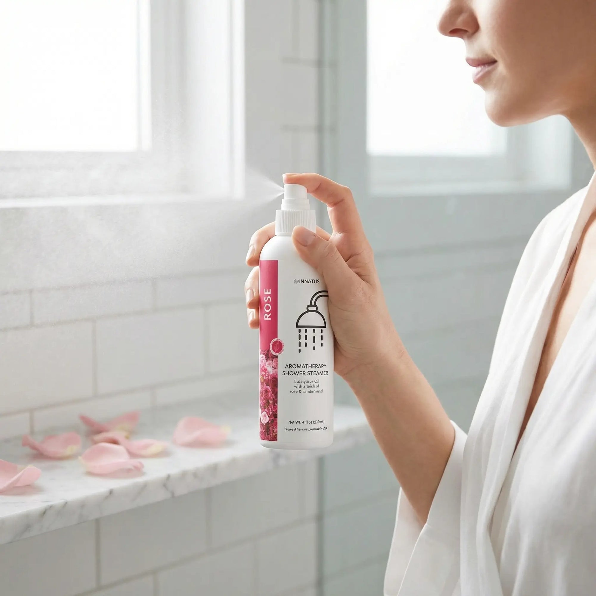 Shower spray eucalyptus oil with a whiff of rose