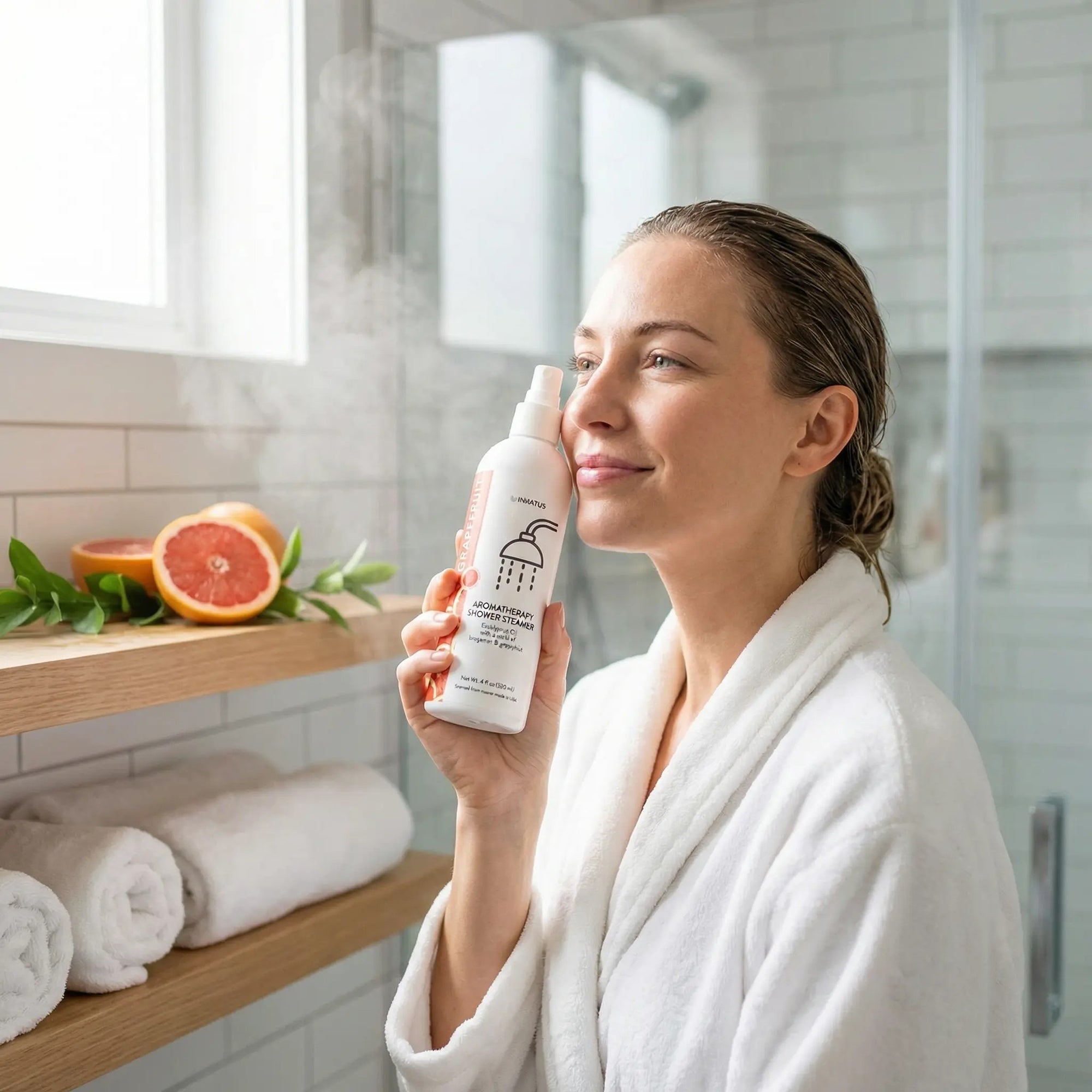 shower spray eucalyptus oil with a whiff of Grapefruit