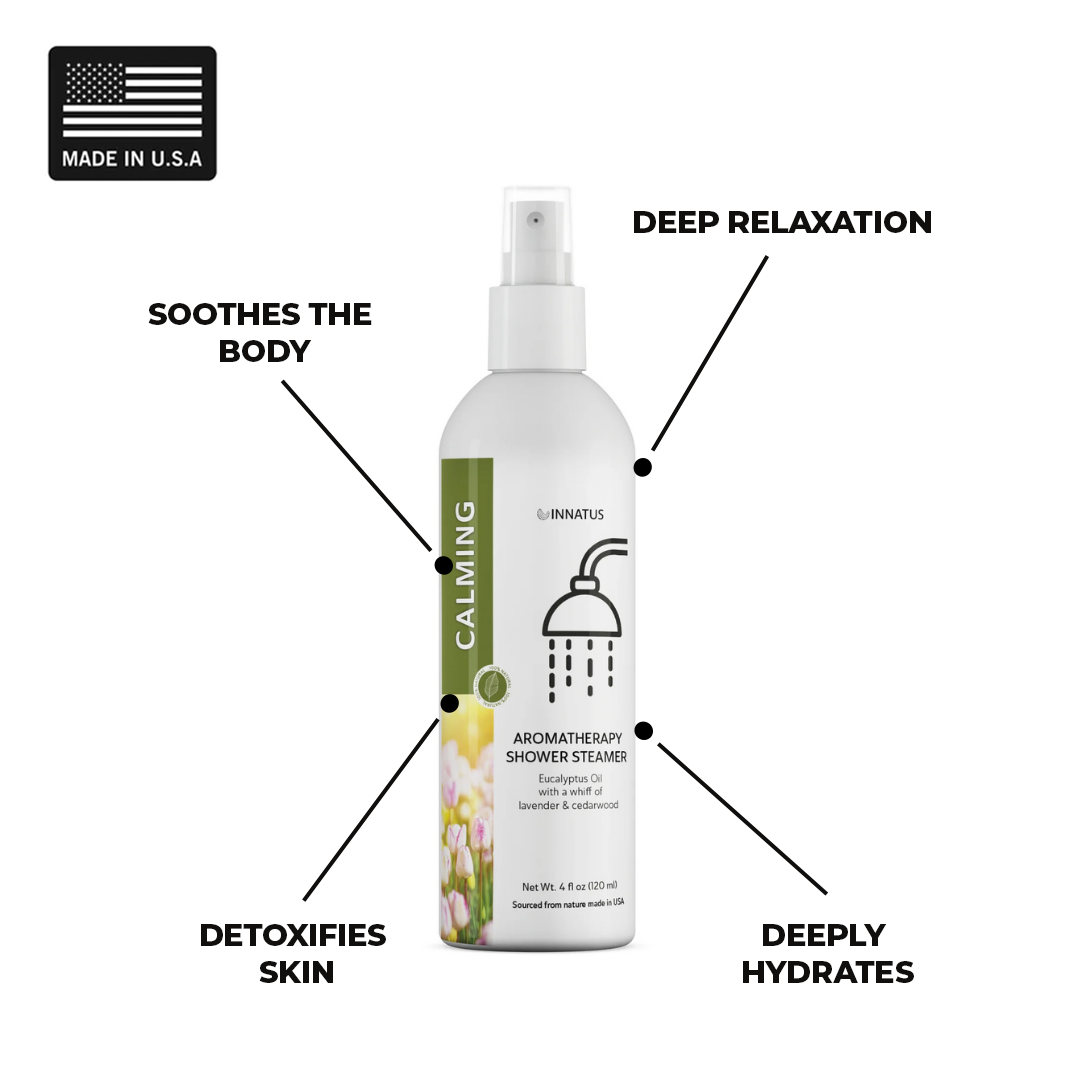 Calming shower spray eucalyptus oil with a whiff of Lavender